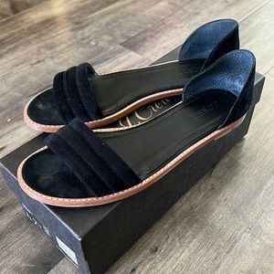 J.Crew Hayes Black Suede Sandals